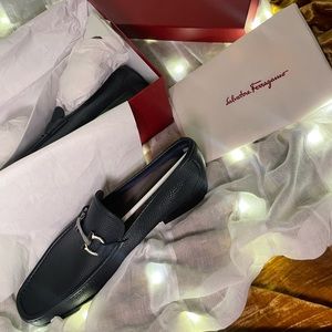 Salvatore ferragamo Blue marin pebble